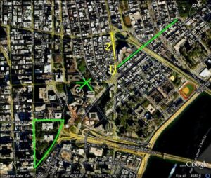 A map of the city with green dots showing where to go.